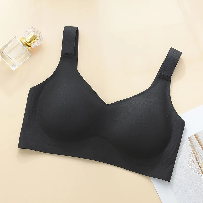 Seamless Wireless Support Bra – Push-Up Comfort & Breathable Everyday Fit