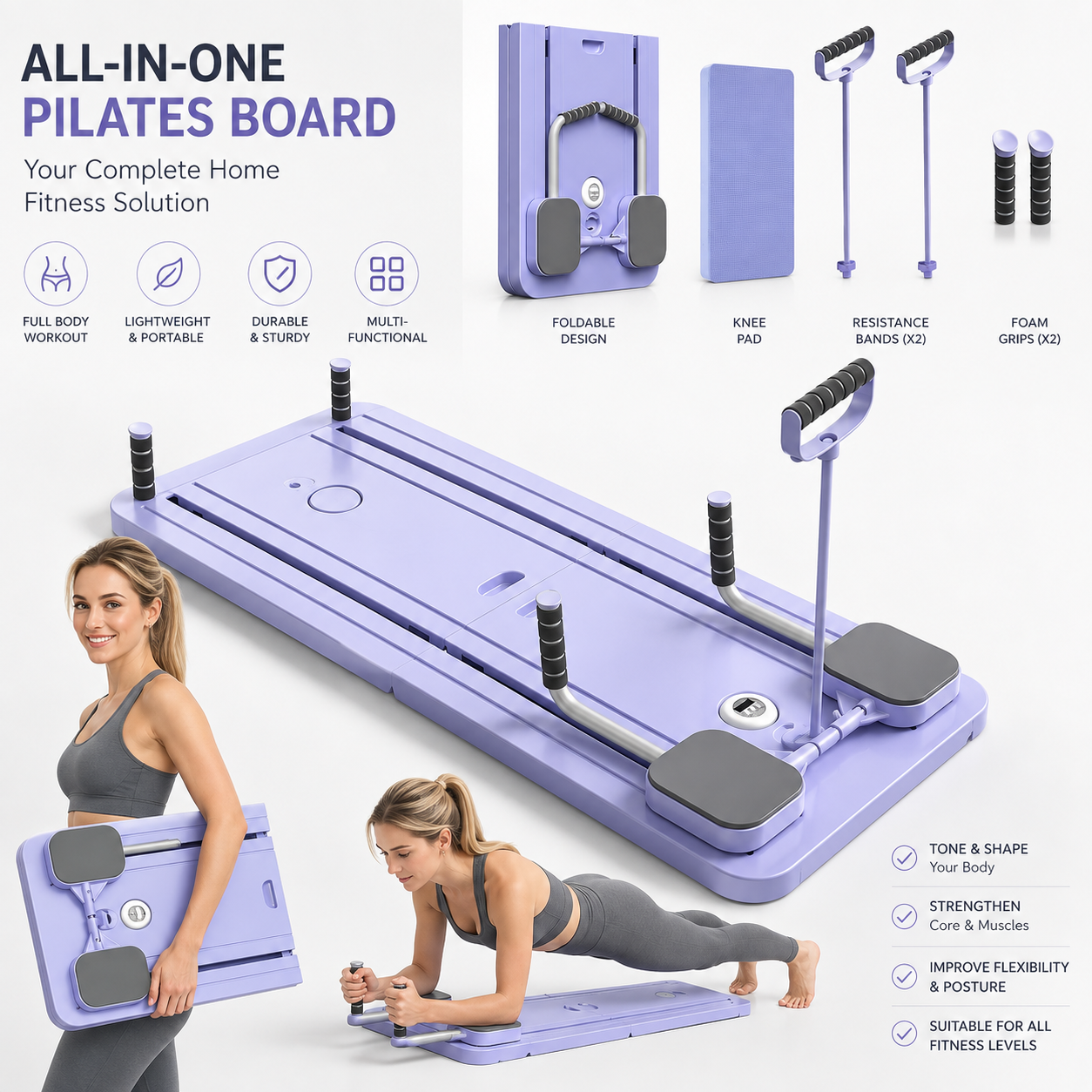 All-in-One Pilates & Core Training Boar ( Bundle )