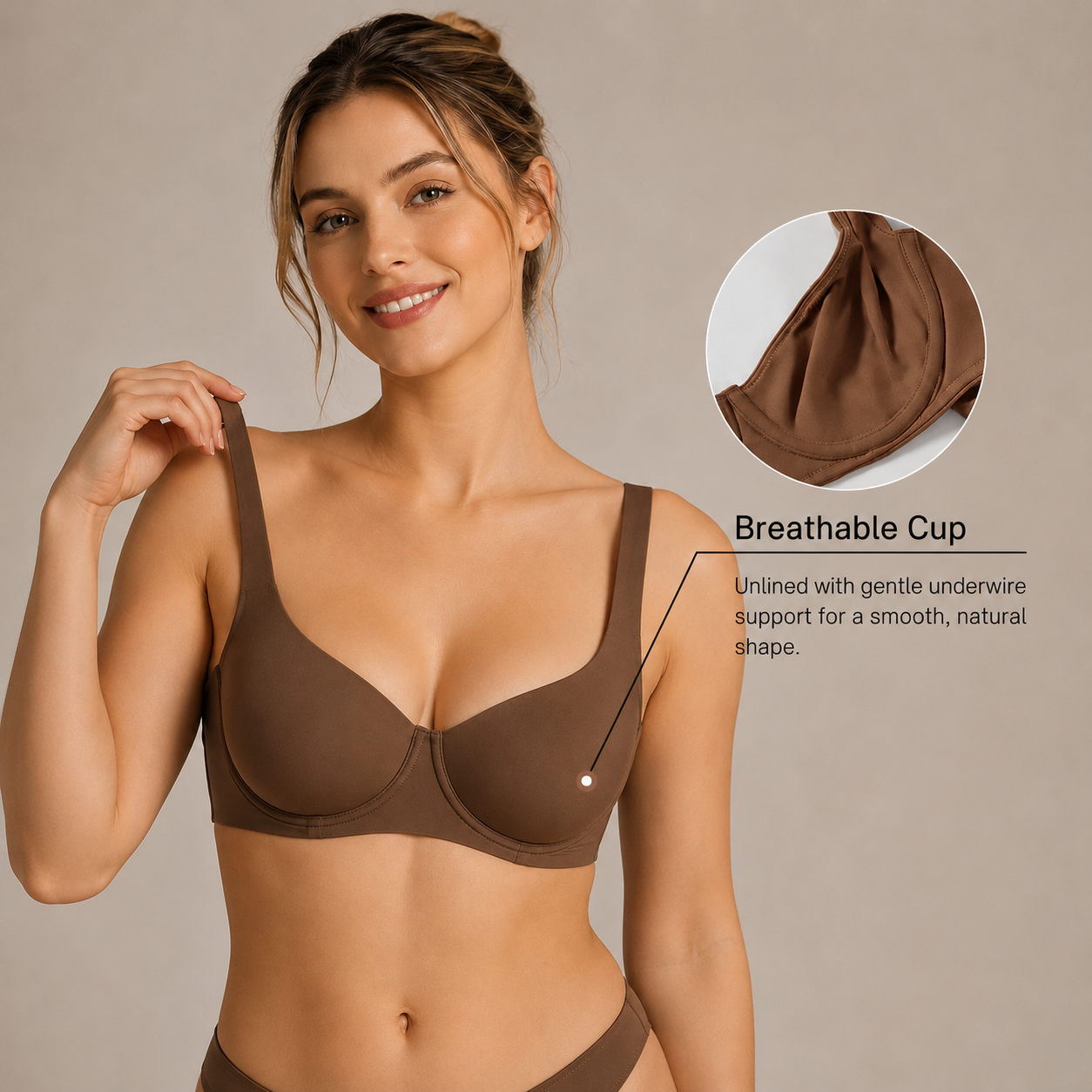 Seamless Full-Support Balconette Bra