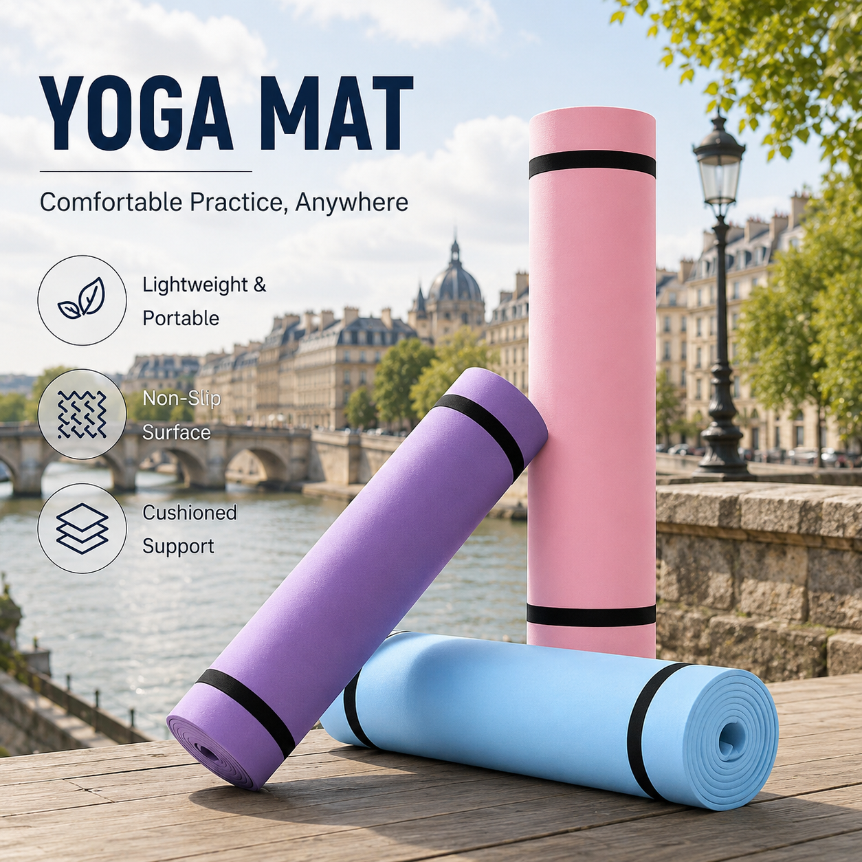 Premium Non-Slip EVA Yoga & Fitness Mat