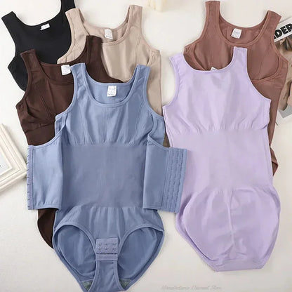 Zippered Tummy Control Sculpting Bodysuit