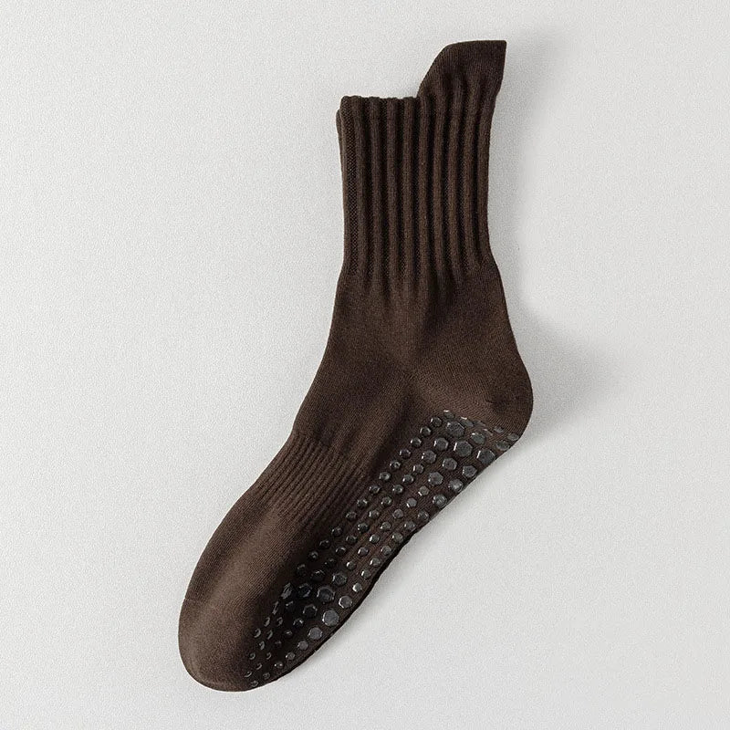Non-Slip Grip Yoga Socks – Cotton Pilates & Fitness Socks