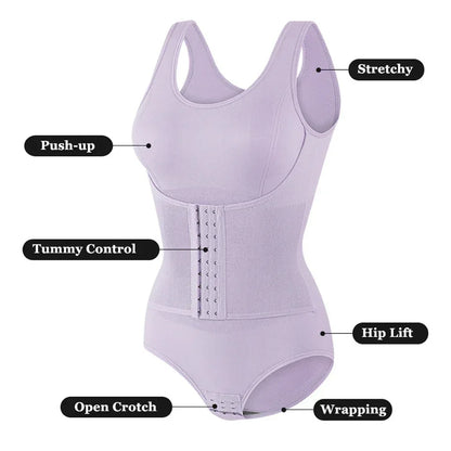 Zippered Tummy Control Sculpting Bodysuit