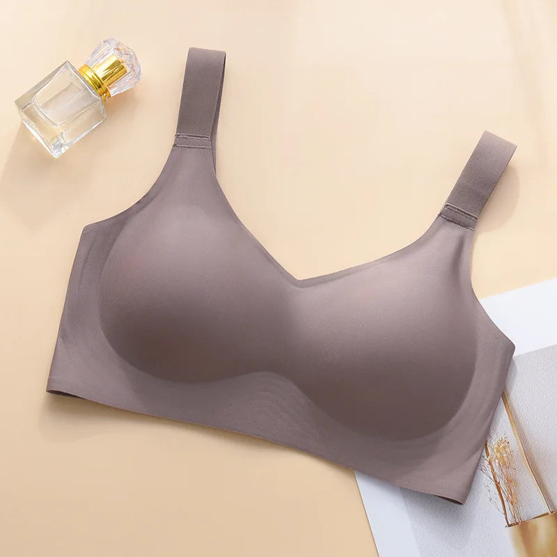 Seamless Wireless Support Bra – Push-Up Comfort & Breathable Everyday Fit