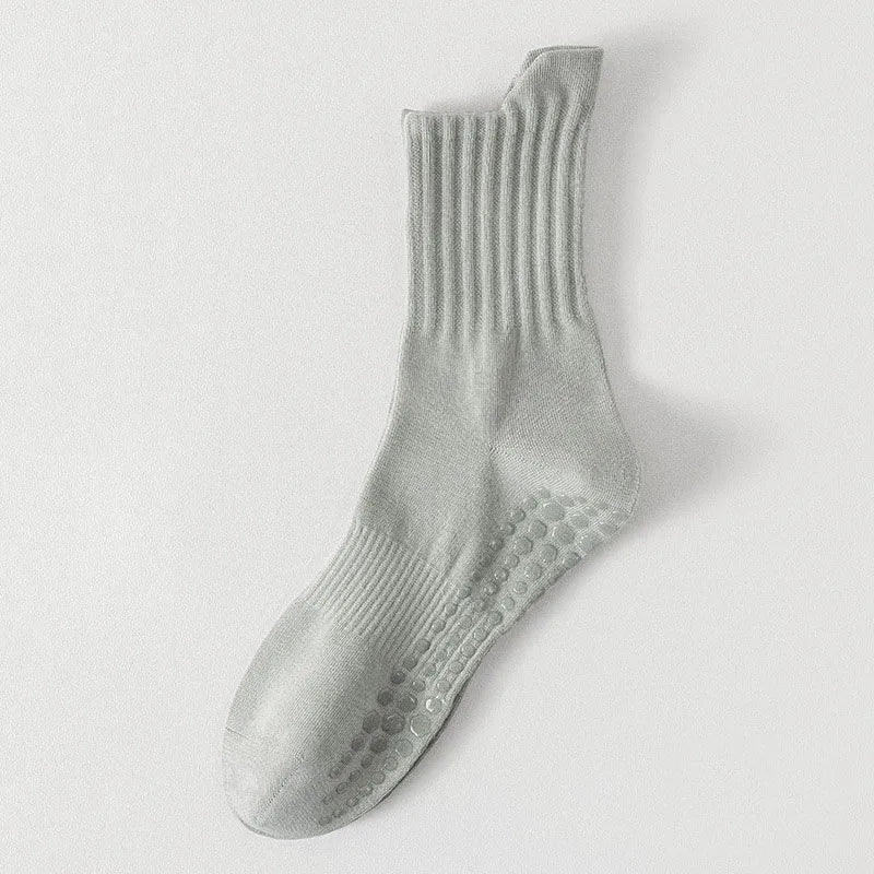 Non-Slip Grip Yoga Socks – Cotton Pilates & Fitness Socks