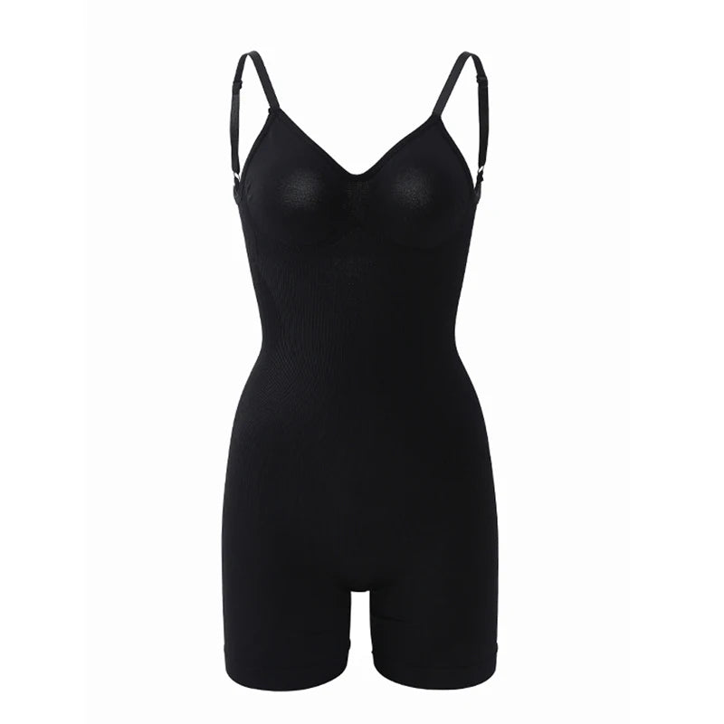 Low-Back Seamless Sculpting Bodysuit – Tummy Control & Hip Lifting