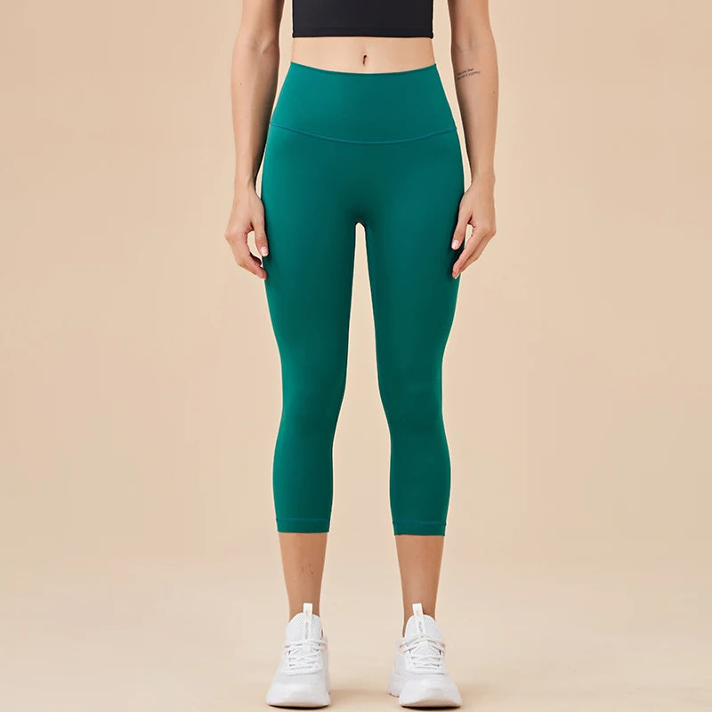 High-Waisted Seamless Capri Leggings