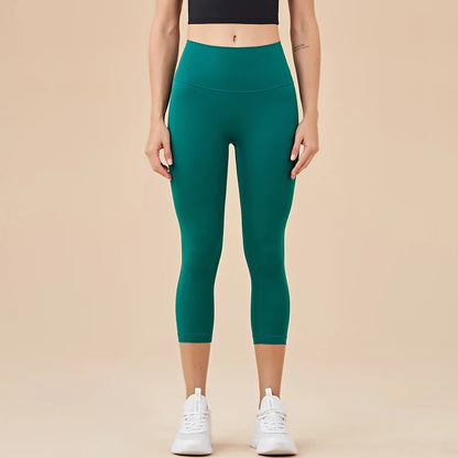High-Waisted Seamless Capri Leggings