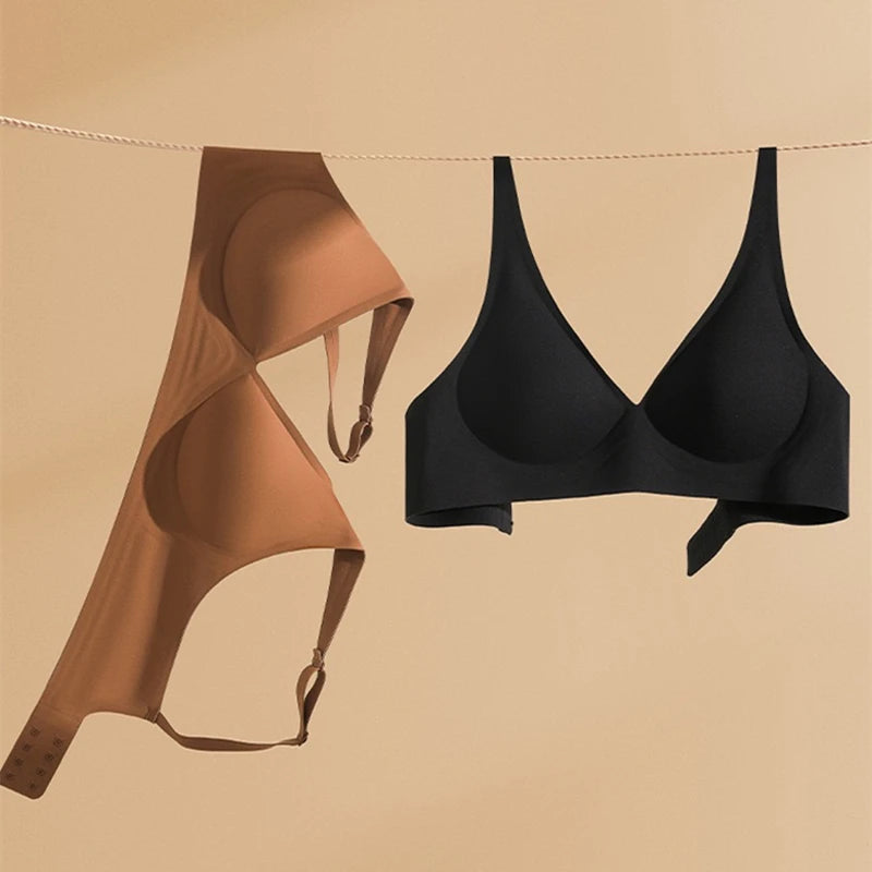 Seamless Deep-V Push-Up Bra – Lightweight, Breathable & Supportive
