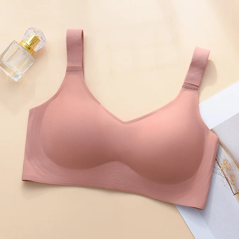 Seamless Wireless Support Bra – Push-Up Comfort & Breathable Everyday Fit