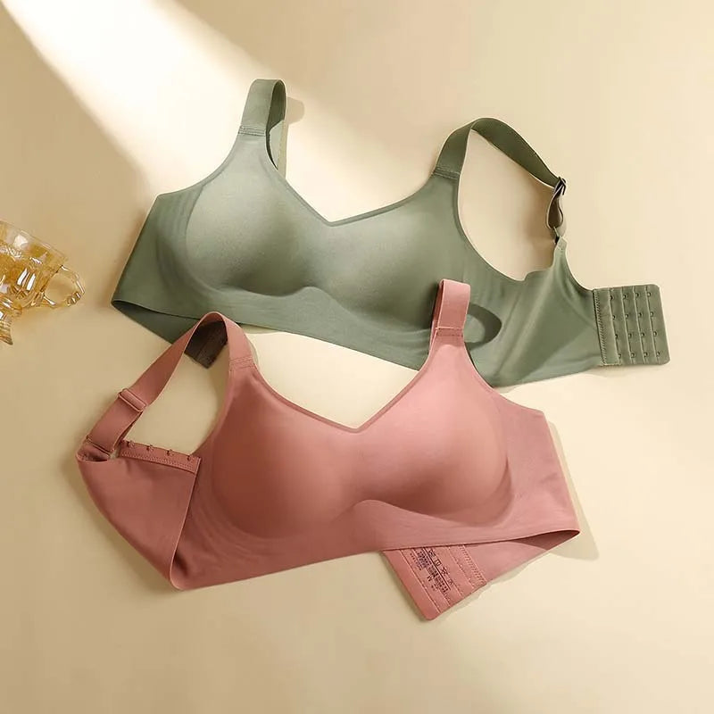 Seamless Wireless Support Bra – Push-Up Comfort & Breathable Everyday Fit
