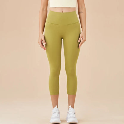 High-Waisted Seamless Capri Leggings