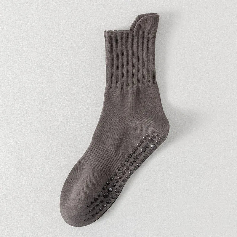 Non-Slip Grip Yoga Socks – Cotton Pilates & Fitness Socks