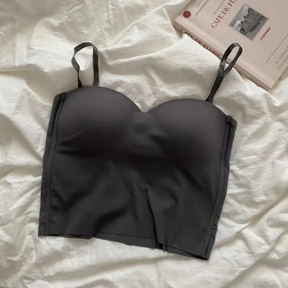 Seamless Ice Silk Backless Camisole Top