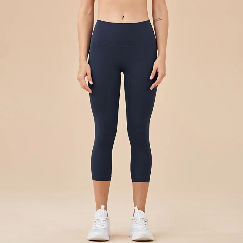 High-Waisted Seamless Capri Leggings