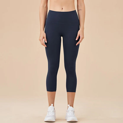 High-Waisted Seamless Capri Leggings