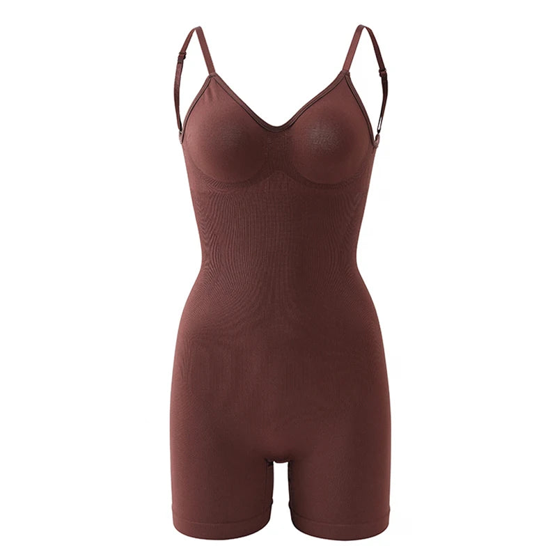 Low-Back Seamless Sculpting Bodysuit – Tummy Control & Hip Lifting