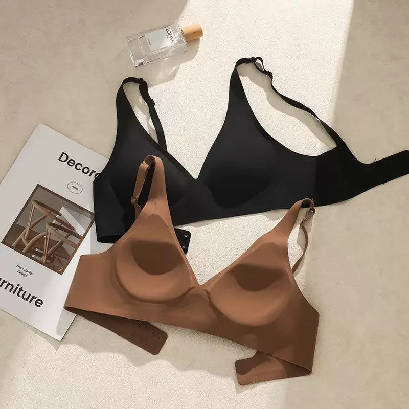 Seamless Deep-V Push-Up Bra – Lightweight, Breathable & Supportive