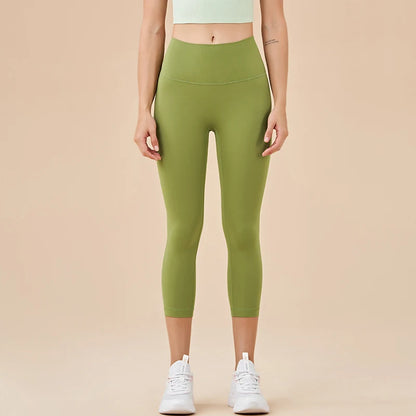 High-Waisted Seamless Capri Leggings