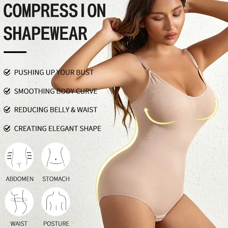 Seamless Sculpting Shapewear Bodysuit – Tummy Control & Butt-Lifting