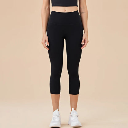 High-Waisted Seamless Capri Leggings