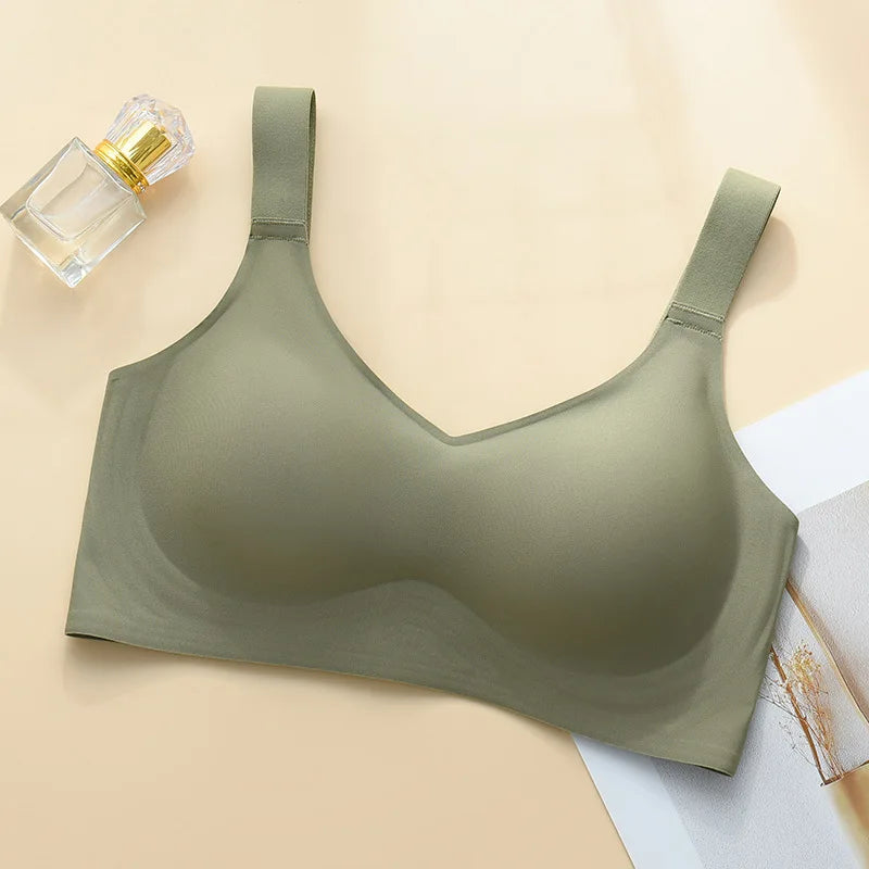 Seamless Wireless Support Bra – Push-Up Comfort & Breathable Everyday Fit