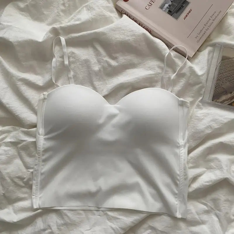 Seamless Ice Silk Backless Camisole Top
