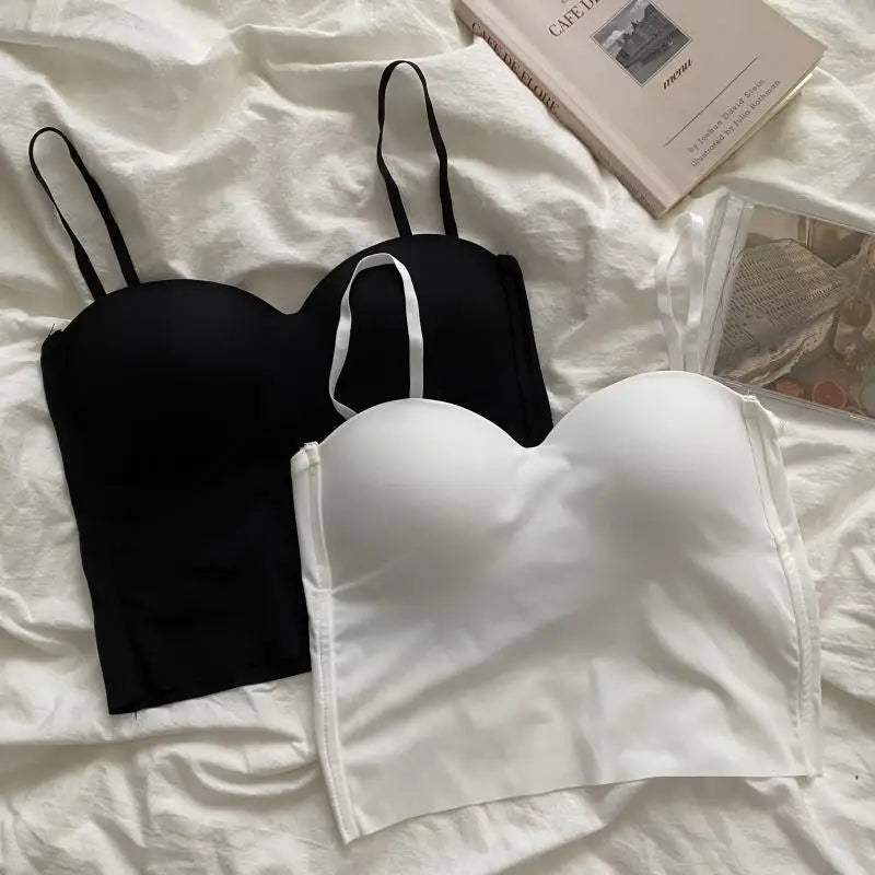 Seamless Ice Silk Backless Camisole Top