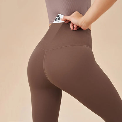 High-Waisted Seamless Capri Leggings