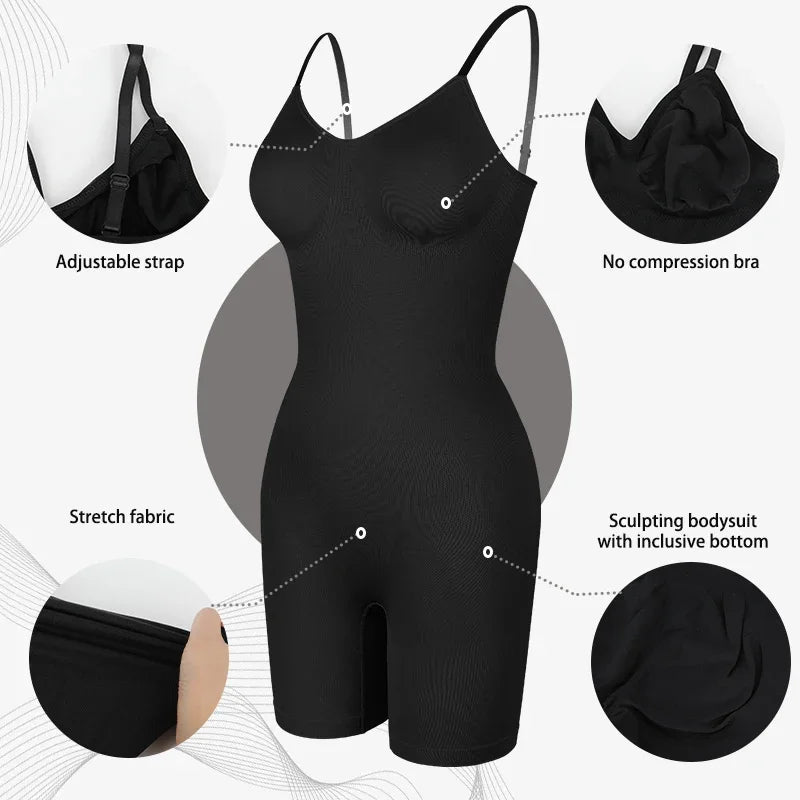 Seamless Sculpting Bodysuit – Tummy Control, Thigh Smoothing & Butt Lift
