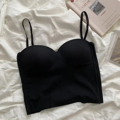 Seamless Ice Silk Backless Camisole Top