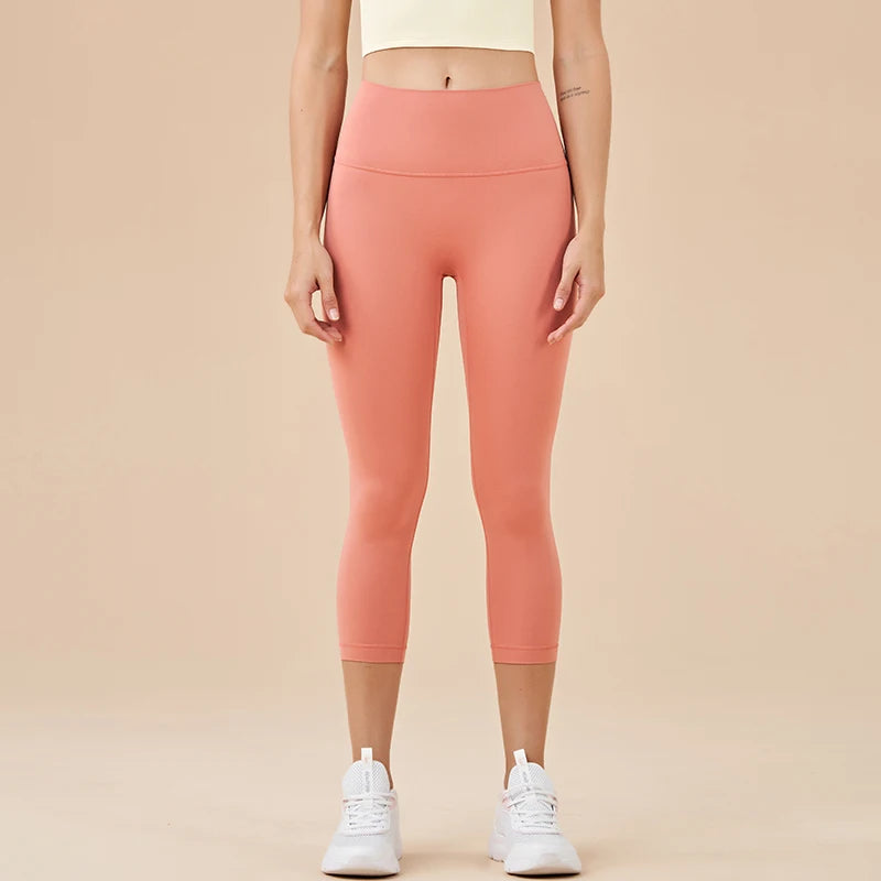High-Waisted Seamless Capri Leggings