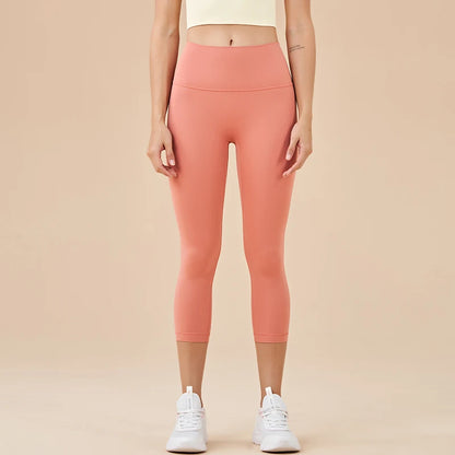 High-Waisted Seamless Capri Leggings